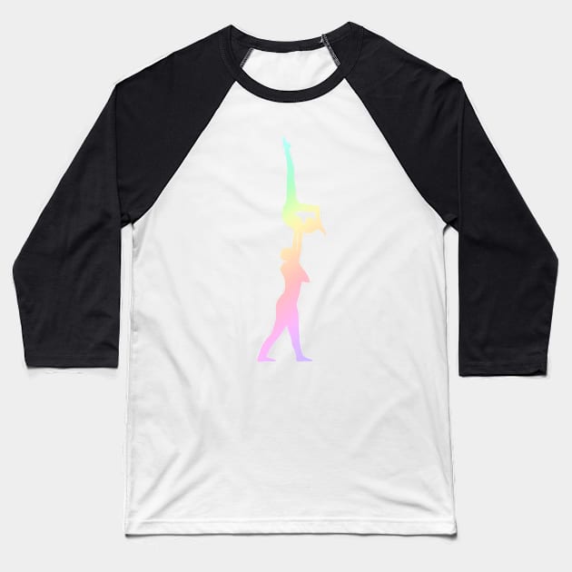 A mixed pair doing an arched handstand Baseball T-Shirt by artsyreader